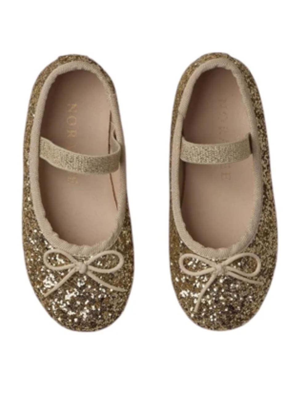 NORALEE Ballet Flats Gold Sparkle (Size: 5)